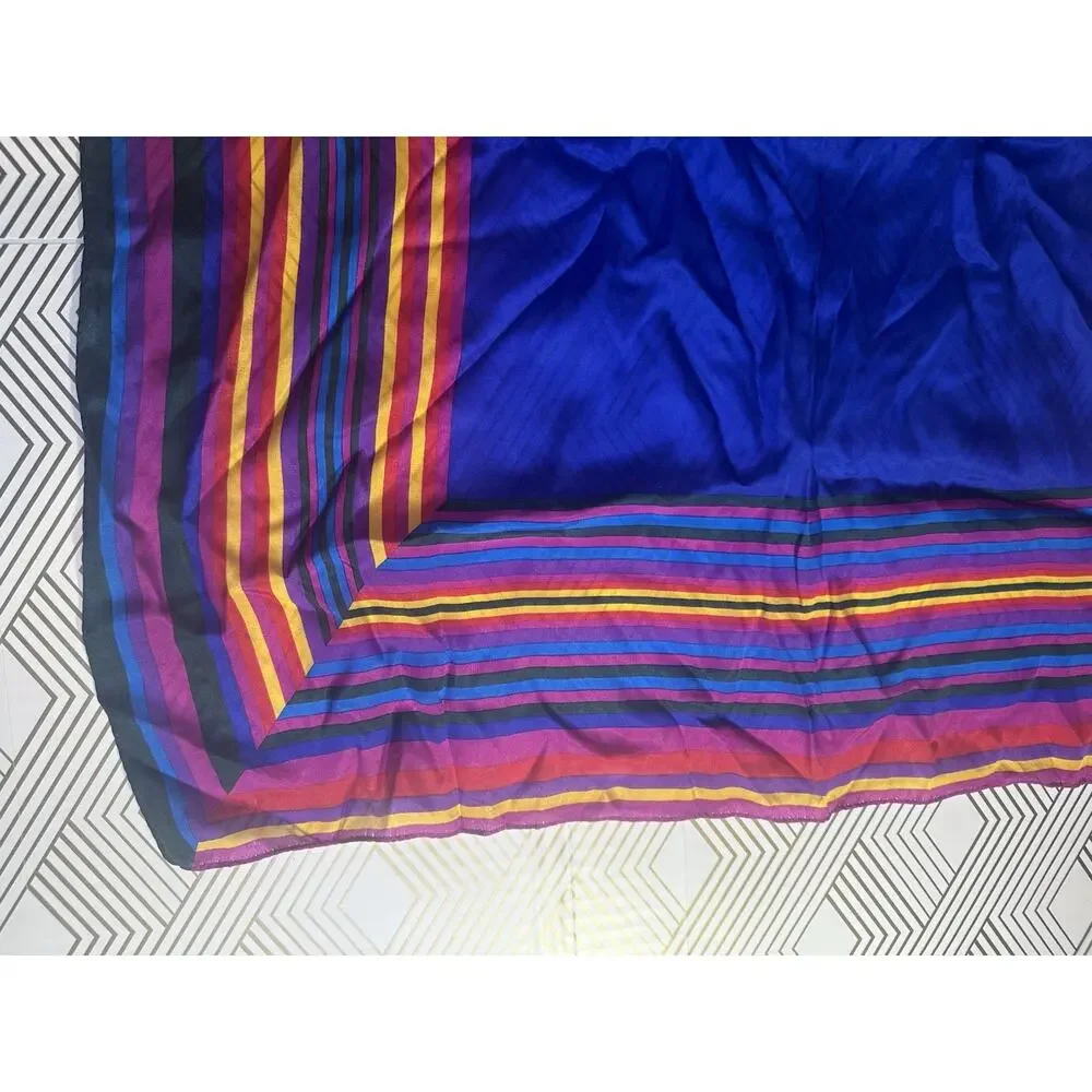 Vintage Multicolored Silk Scarf Made In Japan Approximately 24 In.²